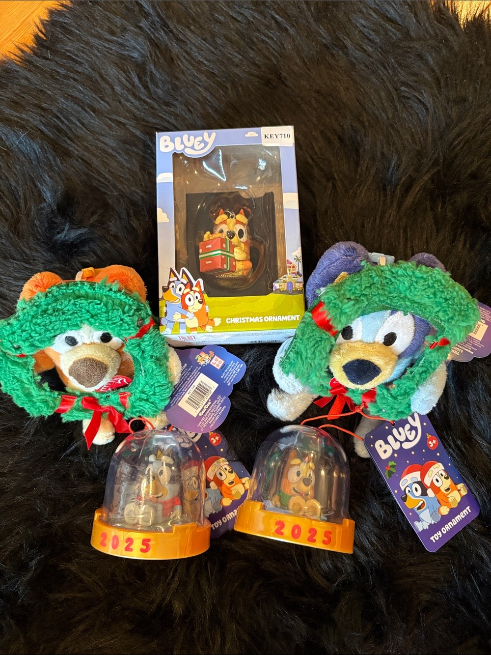 Bluey & Bingo Holiday Ornaments & Clips